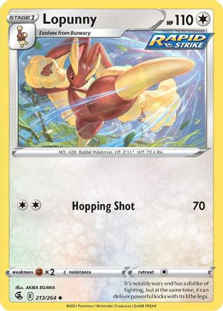 Lopunny (213/264) [Sword & Shield: Fusion Strike] Reverse Holofoil