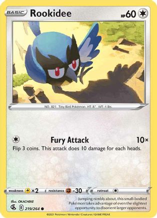 Rookidee (219/264) [Sword & Shield: Fusion Strike] Reverse Holofoil