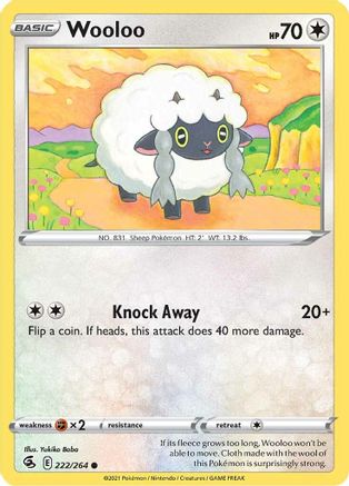 Wooloo (222/264) [Sword & Shield: Fusion Strike] Reverse Holofoil