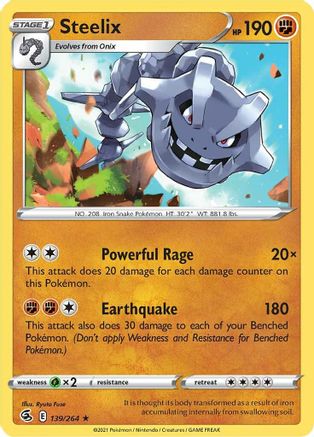 Steelix (139/264) [Sword & Shield: Fusion Strike] Reverse Holofoil