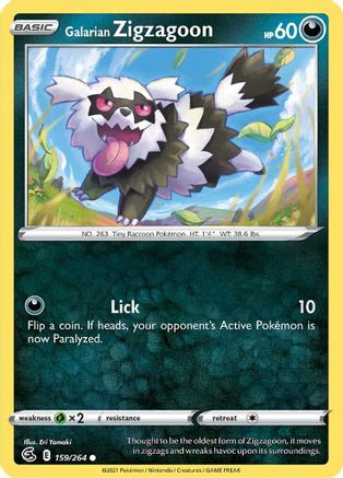 Galarian Zigzagoon (159/264) [Sword & Shield: Fusion Strike] Reverse Holofoil
