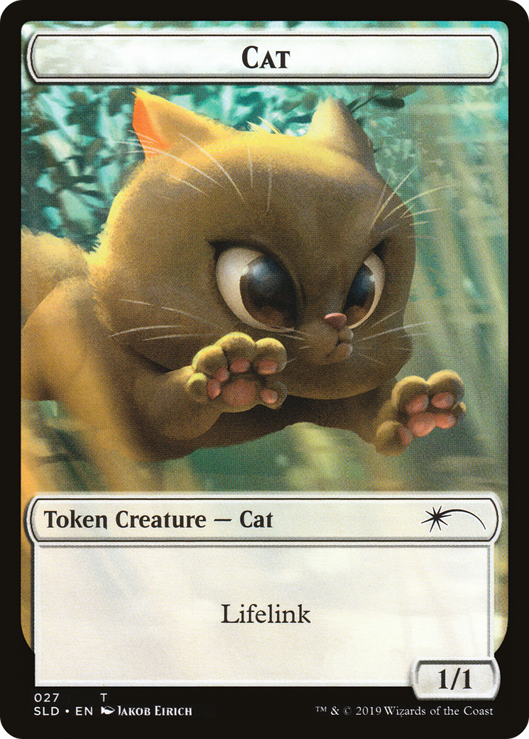 Cat (027) // Cat (028) Double-sided Token  [Secret Lair Drop]
