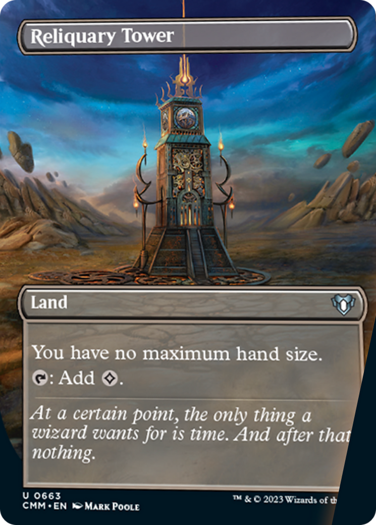 Reliquary Tower (Borderless Alternate Art) [Commander Masters] Foil