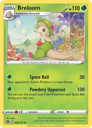 Breloom (004/172) [Sword & Shield: Brilliant Stars] Reverse Holofoil