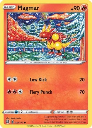 Magmar (019/172) [Sword & Shield: Brilliant Stars] Reverse Holofoil