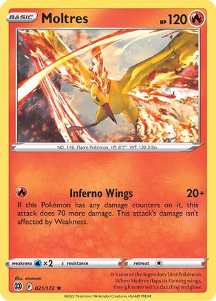 Moltres (021/172) [Sword & Shield: Brilliant Stars] Reverse Holofoil