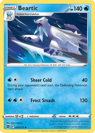 Beartic (043/172) [Sword & Shield: Brilliant Stars] Reverse Holofoil
