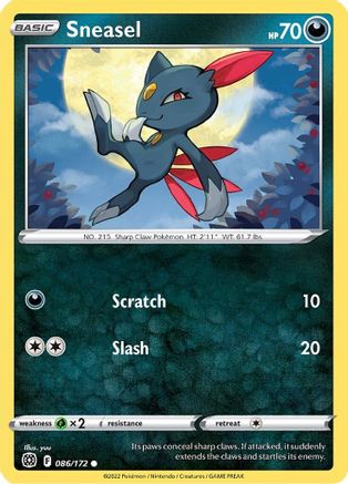 Sneasel (086/172) [Sword & Shield: Brilliant Stars] Reverse Holofoil