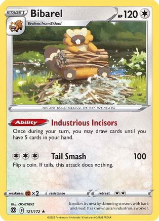 Bibarel (121/172) [Sword & Shield: Brilliant Stars] Reverse Holofoil
