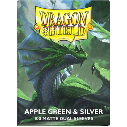 Dragon Shield: Sleeves – Dual Matte – Apple Green/Silver (Standard Size)