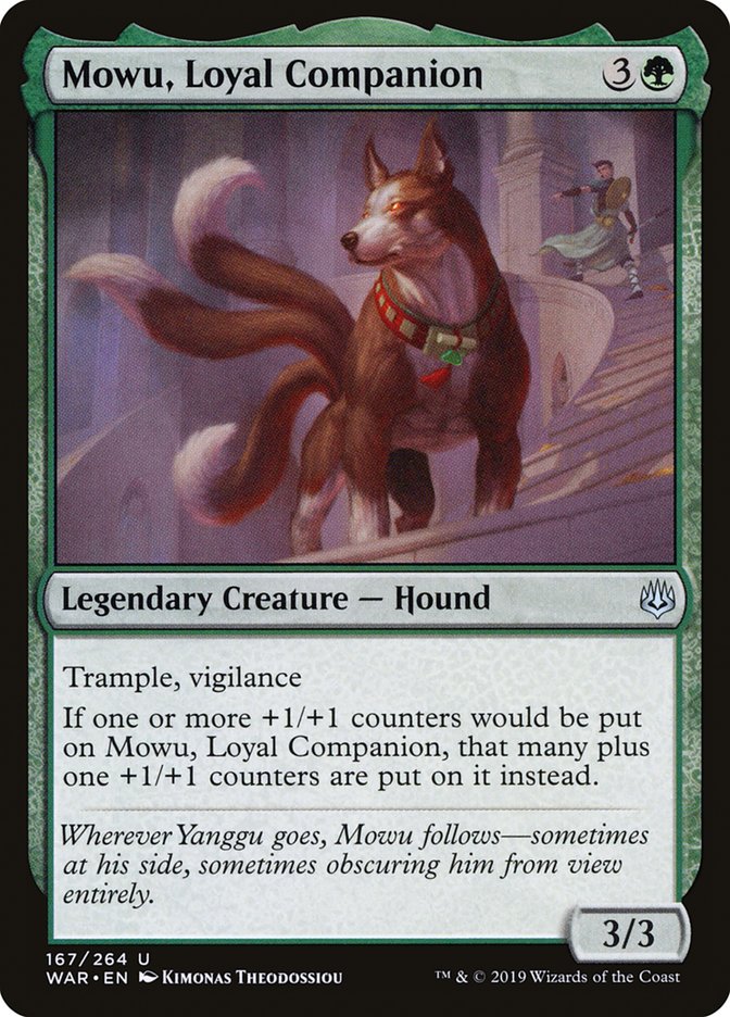 Mowu, Loyal Companion [War of the Spark] Foil