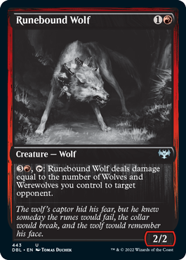 Runebound Wolf [Innistrad: Double Feature] Foil