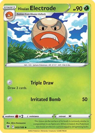 Hisuian Electrode (003/189) [Sword & Shield: Astral Radiance] Reverse Holofoil