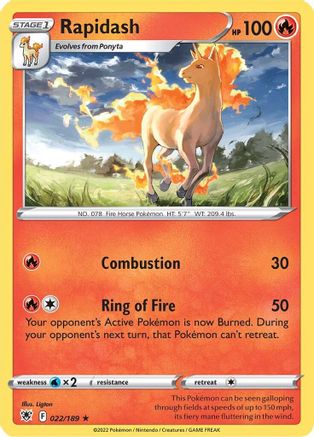 Rapidash (022/189) [Sword & Shield: Astral Radiance] Reverse Holofoil