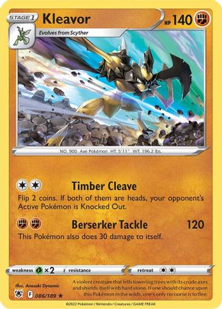 Kleavor (086/189) [Sword & Shield: Astral Radiance] Reverse Holofoil
