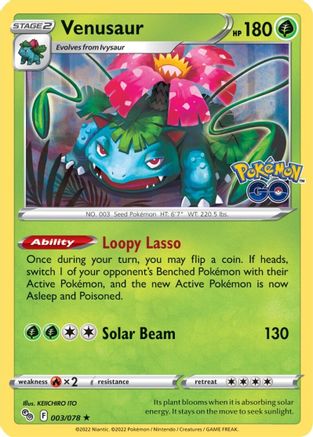 Venusaur (003/078) [Pokémon GO] Reverse Holofoil