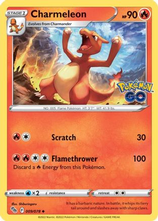 Charmeleon (009/078) [Pokémon GO] Reverse Holofoil
