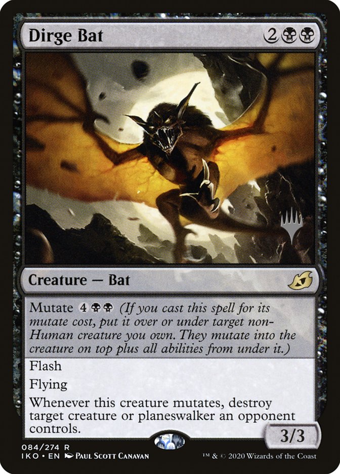 Dirge Bat (Promo Pack) [Ikoria: Lair of Behemoths Promos] Foil