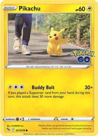 Pikachu (027/078) [Pokémon GO] Reverse Holofoil
