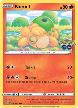 Numel (013/078) [Pokémon GO] Reverse Holofoil
