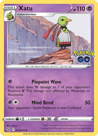 Xatu (033/078) [Pokémon GO] Reverse Holofoil