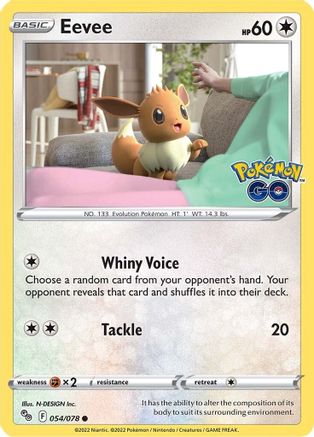 Eevee (054/078) [Pokémon GO] Reverse Holofoil