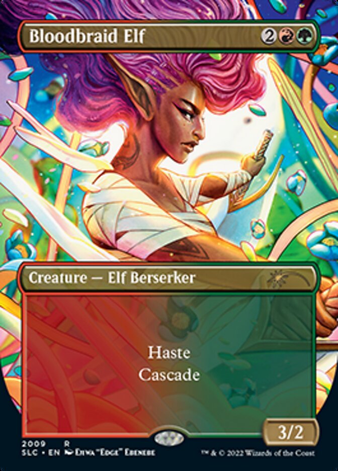 Bloodbraid Elf (Borderless Alternate Art) [Secret Lair 30th Anniversary Countdown Kit] Foil