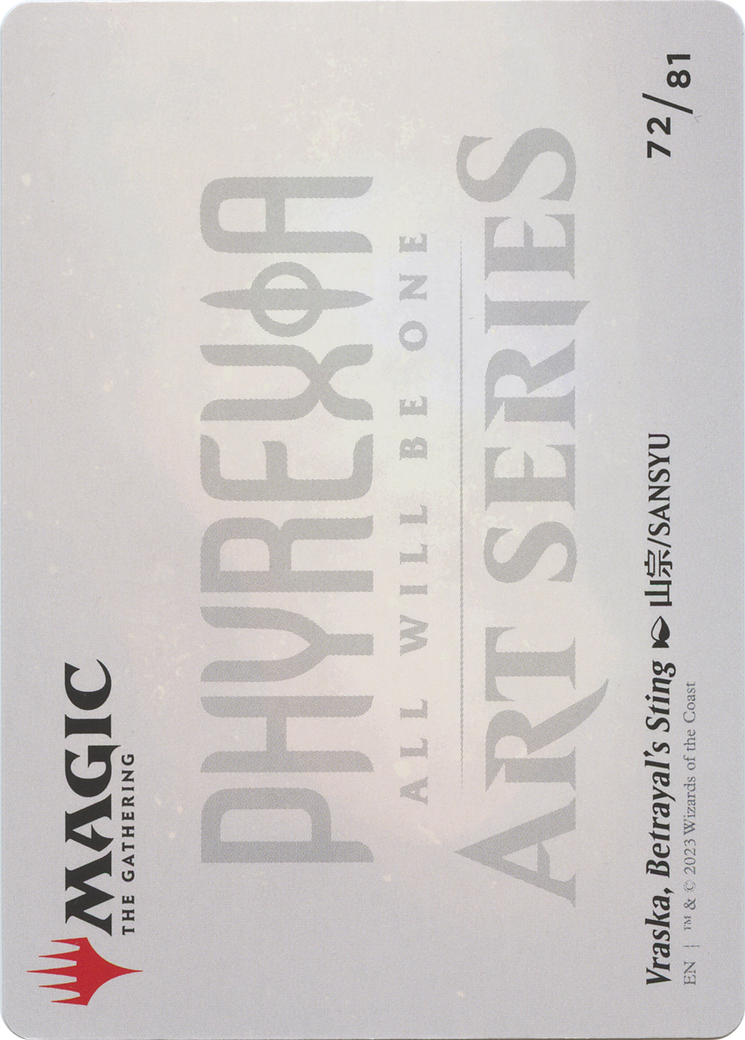 Vraska, Betrayal's Sting // Vraska, Betrayal's Sting  [Phyrexia: All Will Be One Art Series] (Borderless) Foil