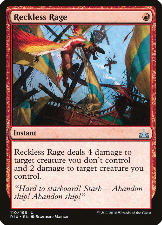 Reckless Rage [Rivals of Ixalan] Foil
