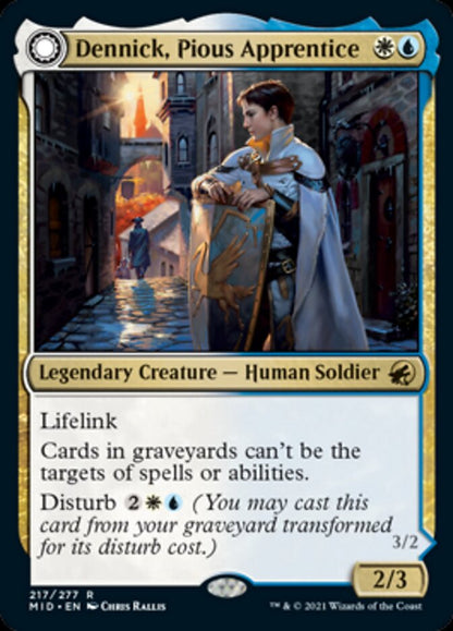 Dennick, Pious Apprentice // Dennick, Pious Apparition [Innistrad: Midnight Hunt] Foil