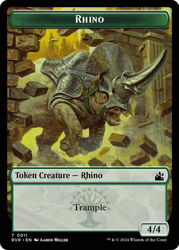 Rhino  [Ravnica Remastered Tokens]