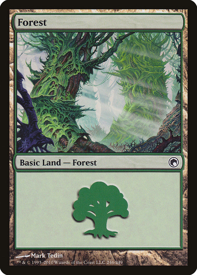 Forest (246) [Scars of Mirrodin] Foil
