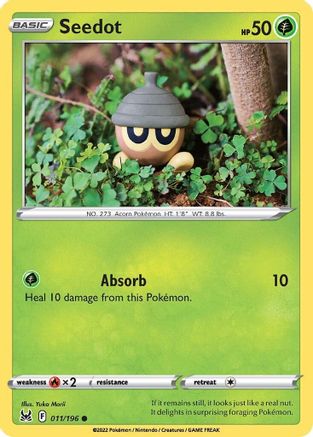 Seedot (011/196) [Sword & Shield: Lost Origin] Reverse Holofoil