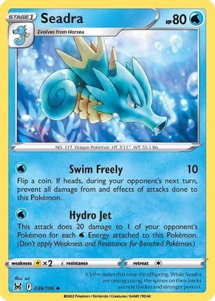 Seadra (036/196) [Sword & Shield: Lost Origin] Reverse Holofoil