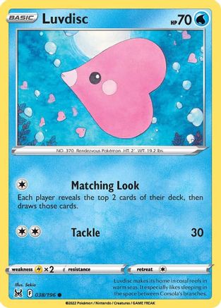 Luvdisc (038/196) [Sword & Shield: Lost Origin] Reverse Holofoil
