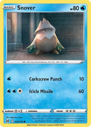 Snover (042/196) [Sword & Shield: Lost Origin] Reverse Holofoil