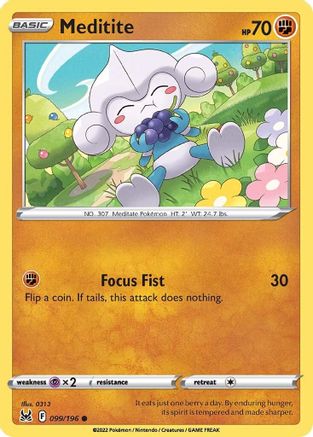 Meditite (099/196) [Sword & Shield: Lost Origin] Reverse Holofoil
