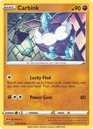 Carbink (108/196) [Sword & Shield: Lost Origin] Reverse Holofoil