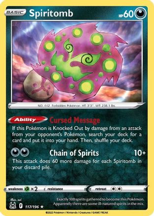 Spiritomb (117/196) [Sword & Shield: Lost Origin] Reverse Holofoil