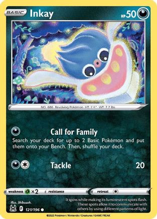 Inkay (121/196) [Sword & Shield: Lost Origin] Reverse Holofoil
