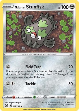 Galarian Stunfisk (127/196) [Sword & Shield: Lost Origin] Reverse Holofoil