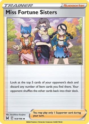Miss Fortune Sisters (164/196) [Sword & Shield: Lost Origin] Reverse Holofoil