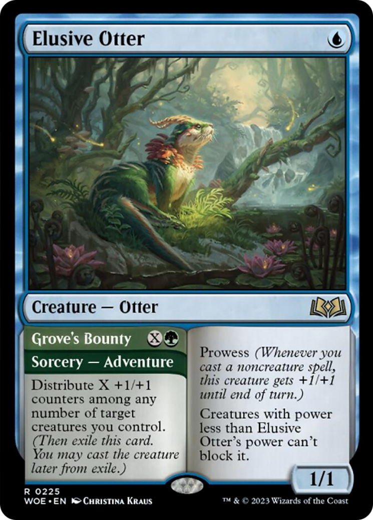 Elusive Otter // Grove's Bounty [Wilds of Eldraine] Foil