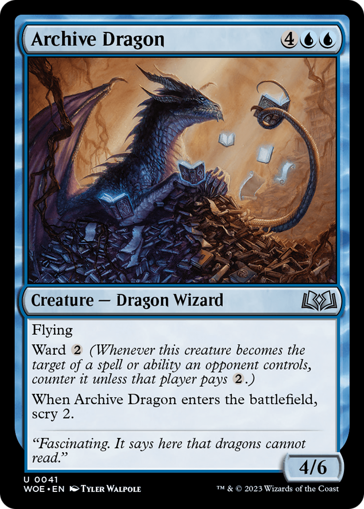 Archive Dragon  [Wilds of Eldraine]