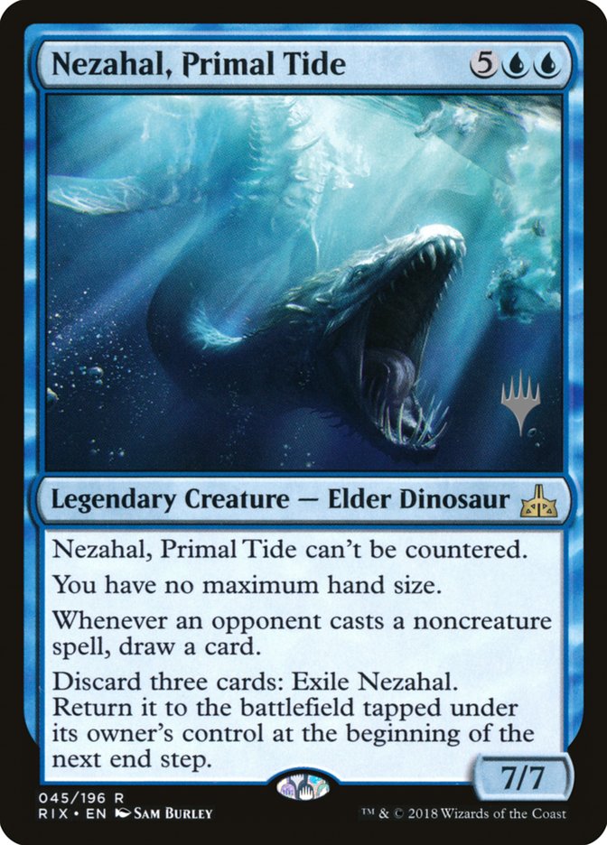 Nezahal, Primal Tide (Promo Pack) [Rivals of Ixalan Promos] Foil