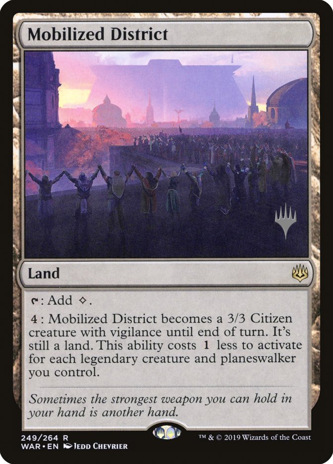 Mobilized District (Promo Pack) [War of the Spark Promos] Foil
