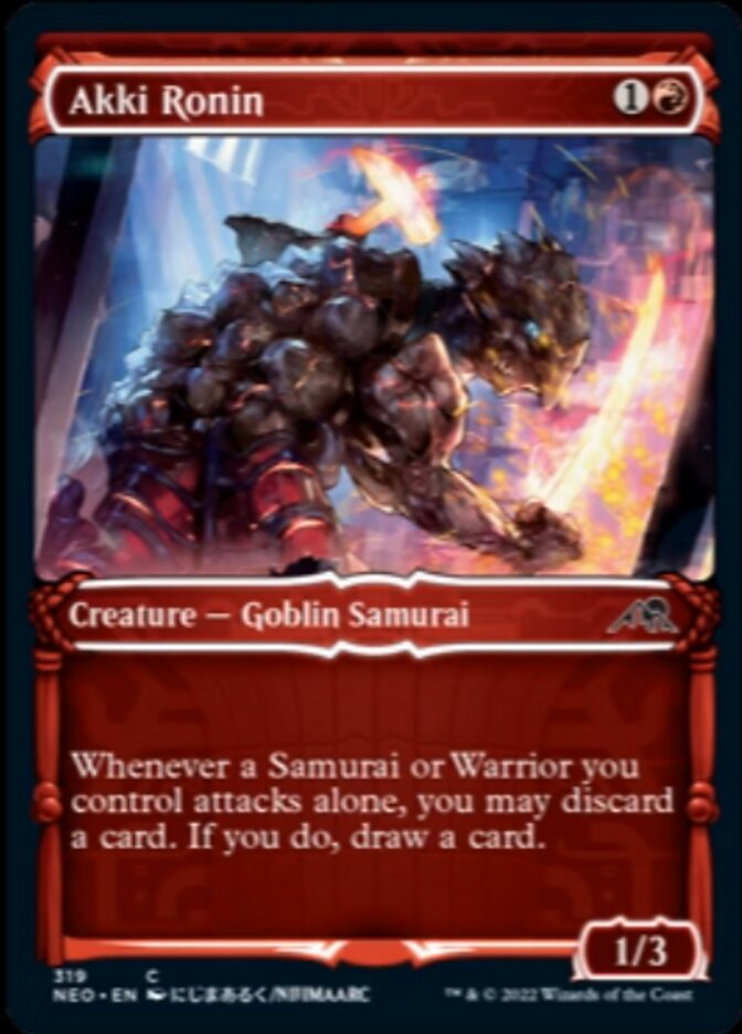Akki Ronin (Showcase Samurai) [Kamigawa: Neon Dynasty] Foil