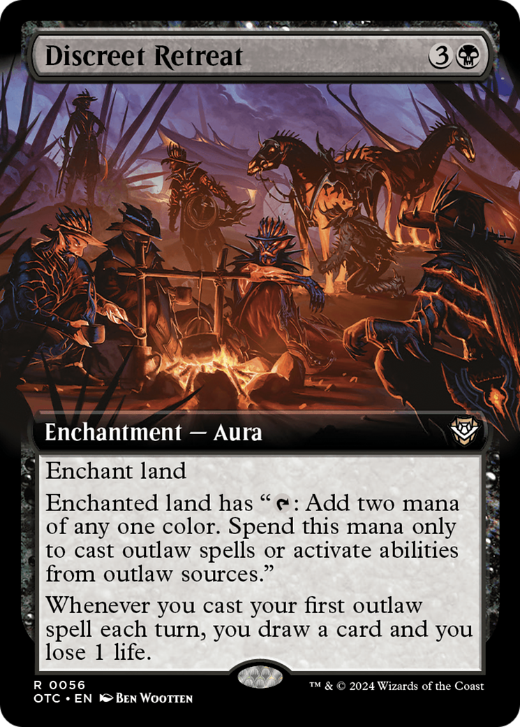 Discreet Retreat (Extended Art) [Outlaws of Thunder Junction Commander] Foil