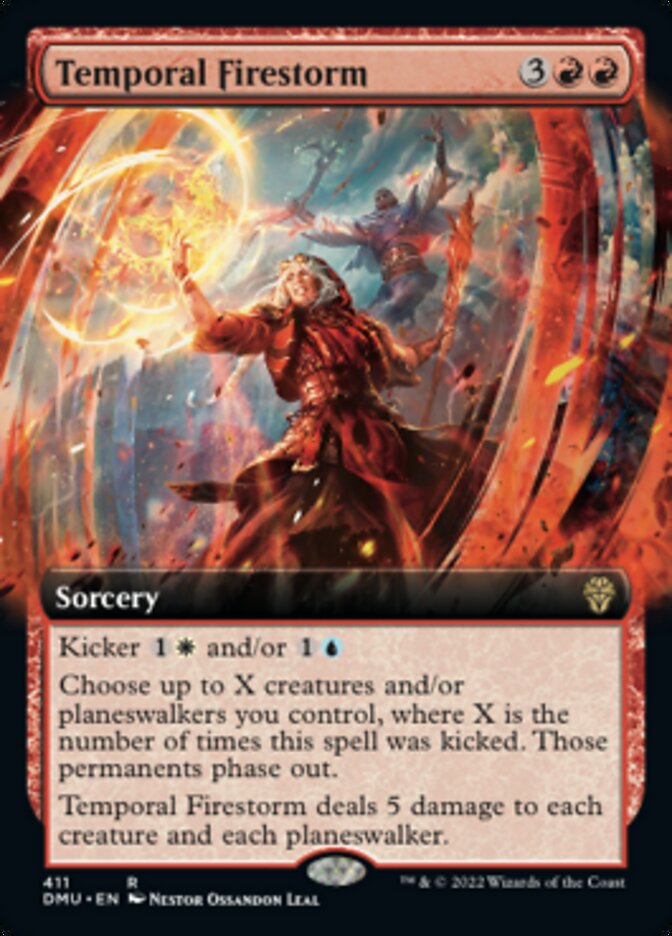 Temporal Firestorm (Extended Art) [Dominaria United] Foil