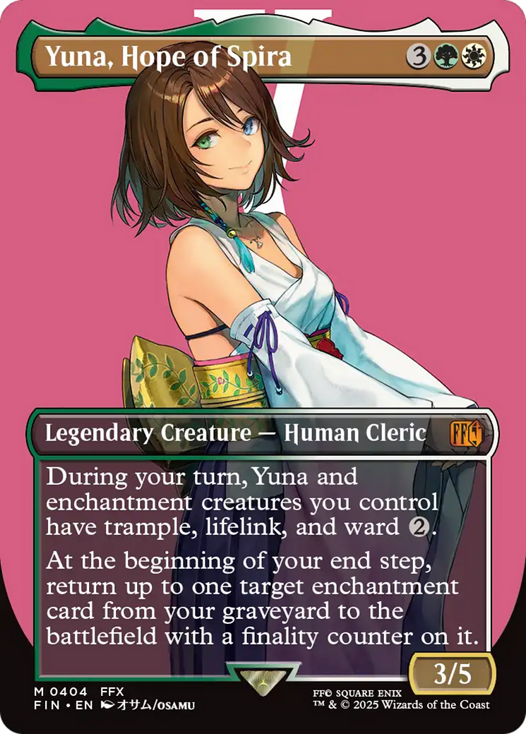 Yuna, Hope of Spira (Borderless) [FINAL FANTASY] Foil